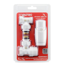 Комплект терморегулирующего оборудования для радиатора угловой, белый VALTEC (VT.045.WR)