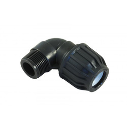 Колено 90° с наружной резьбой HEISSKRAFT (для труб ПНД)